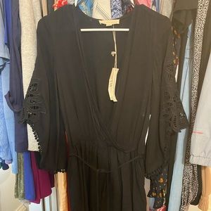 Boho bell sleeve romper